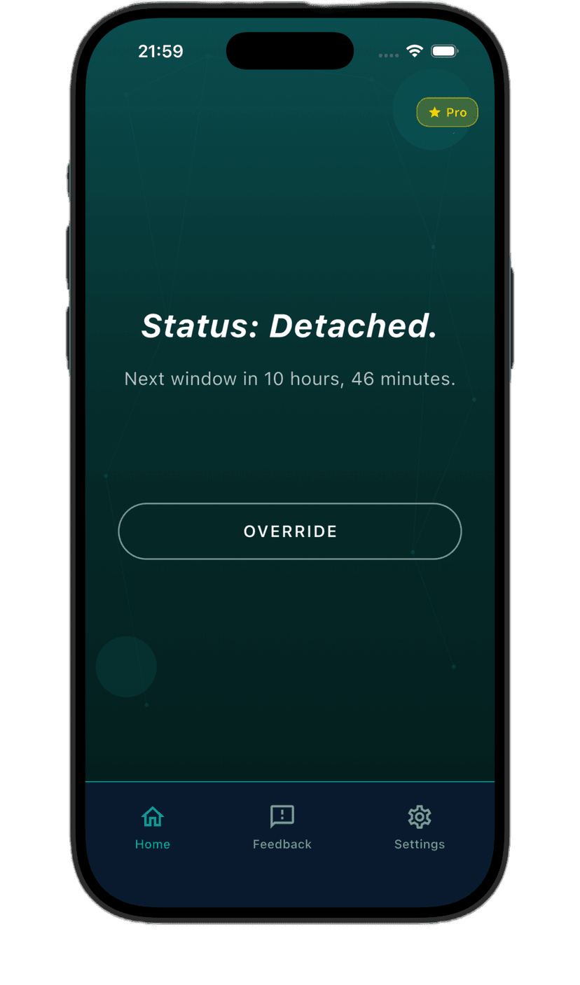 Detach app screenshot