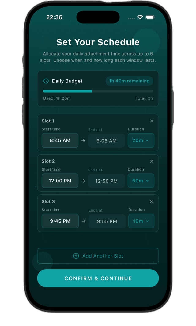 Scheduling screenshot